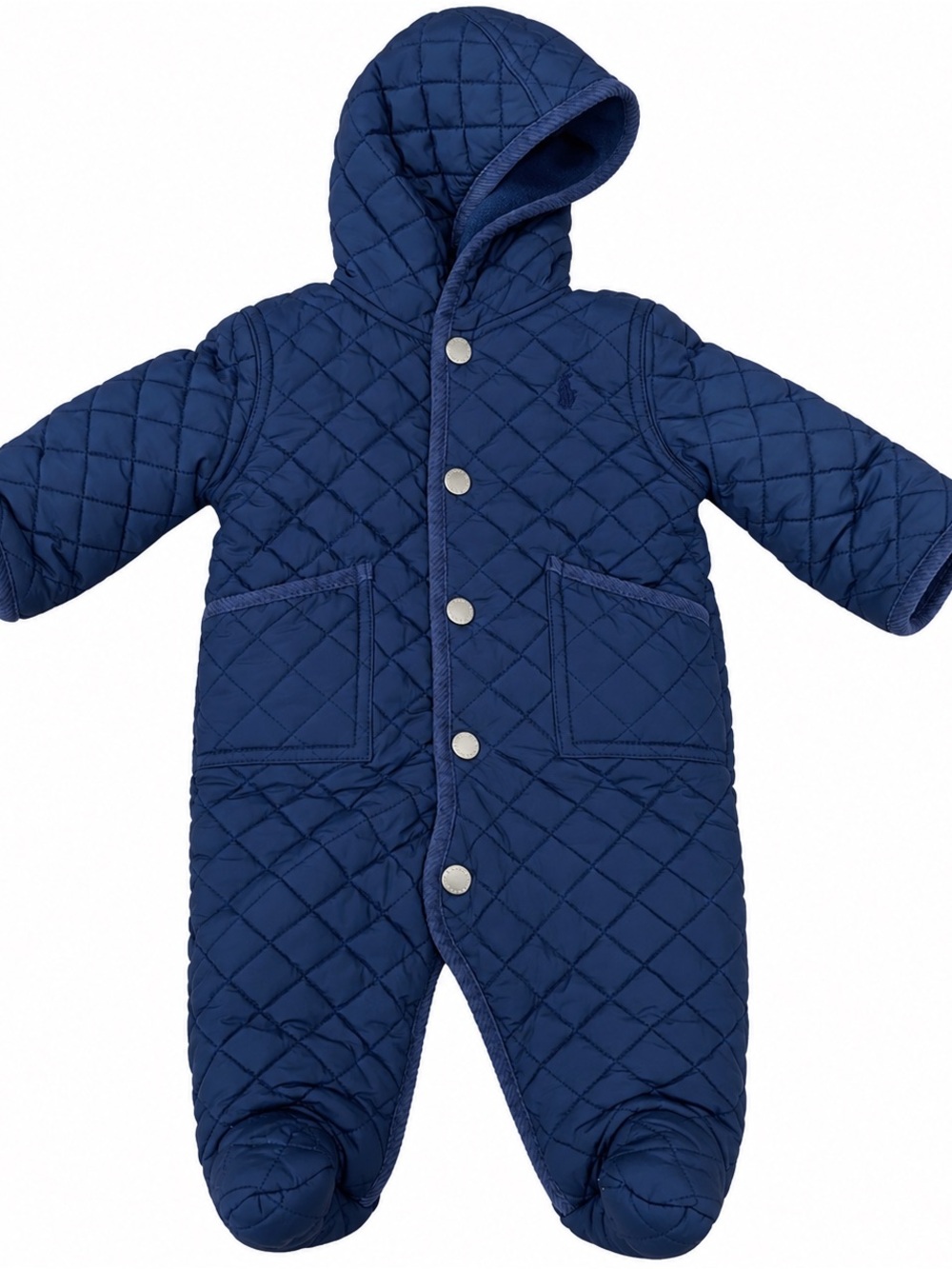 Ralph Lauren Baby Hooded Barn Bunting Snowsuit Newport Navy 3M
